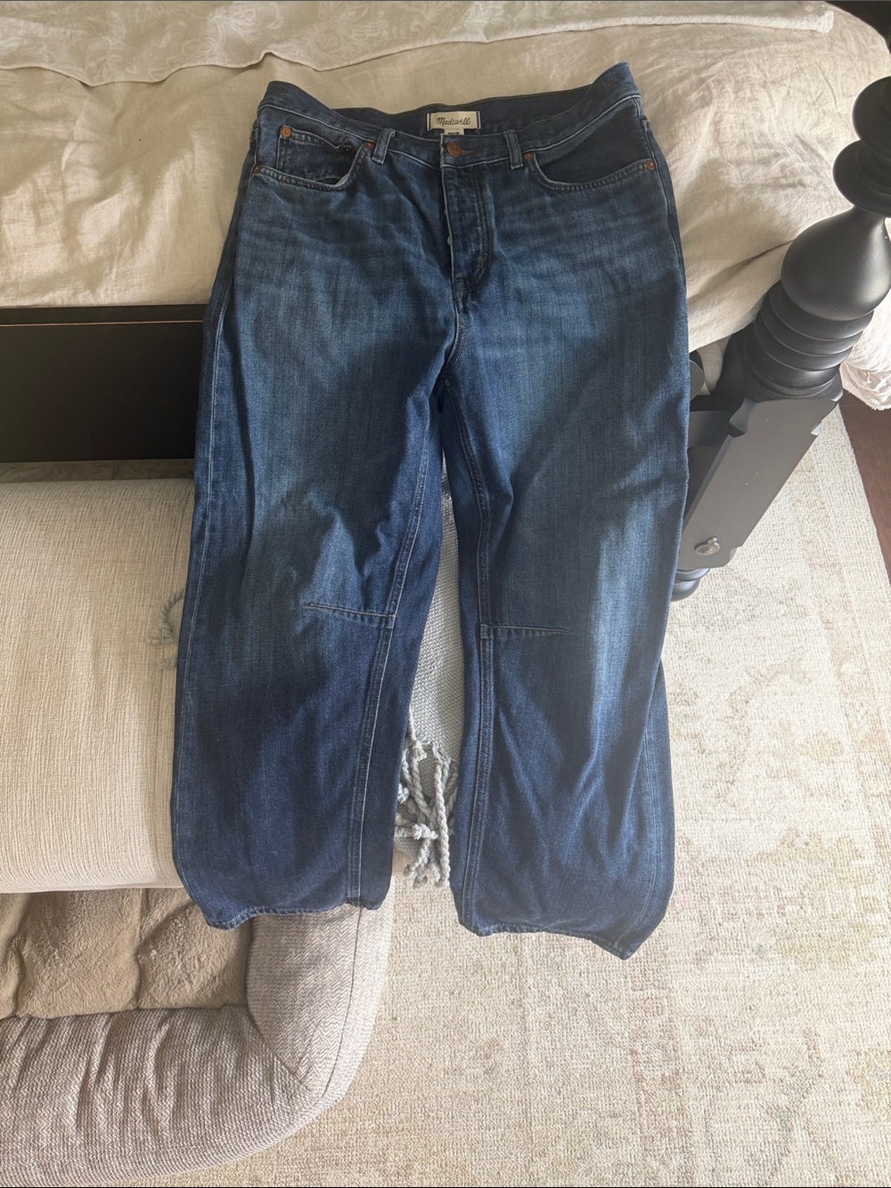 Madewell Indigo Blue Wide-Leg Flare Jeans
